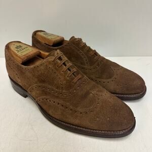 VGUC Crockett & Jones x Ralph Lauren Westgate Snuff Suede Oxford Wingtip 9.5 D
